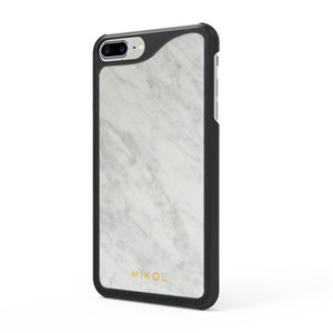 Carrara White (Black Border) Marble iPhone Case - MIKOL 