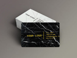 Carrara White Marble Business Cards  Auto renew - MIKOL 