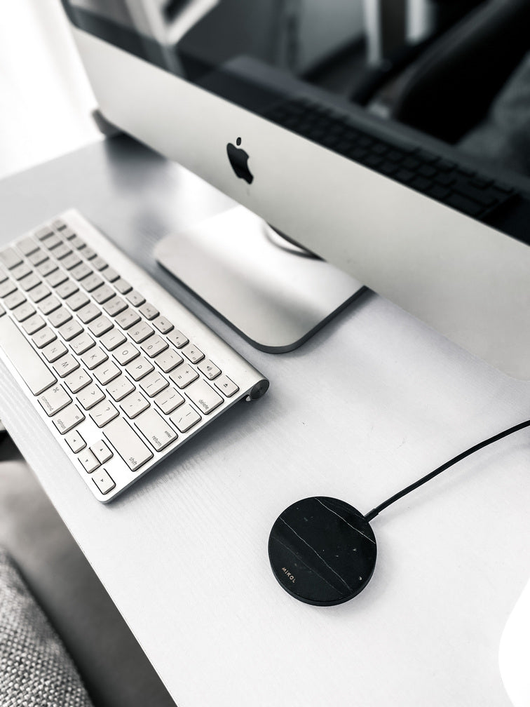 real marble magnetic wireless charger