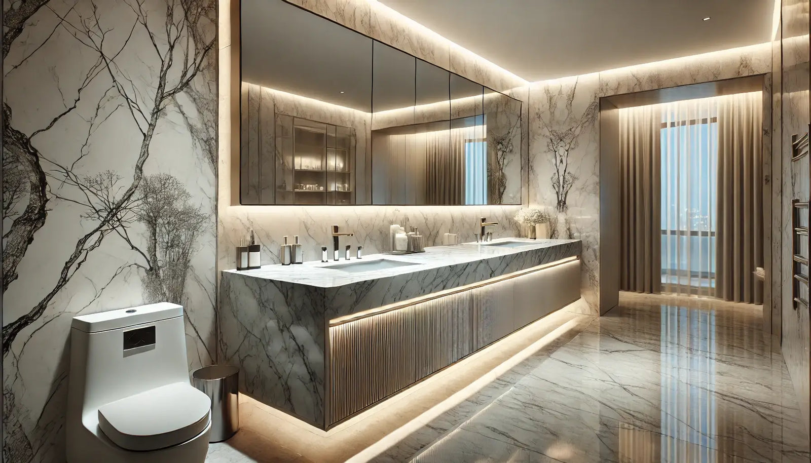 luxury marble bathroom renovation