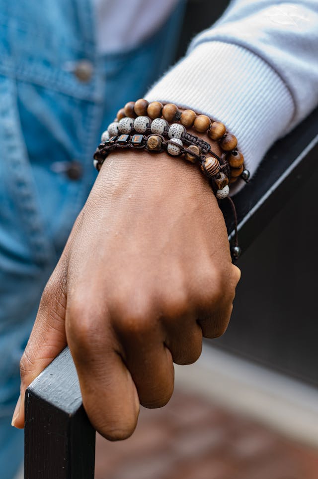 natural stone bead bracelet