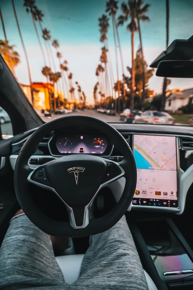 tesla driving