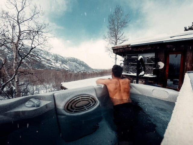 winter hot tub