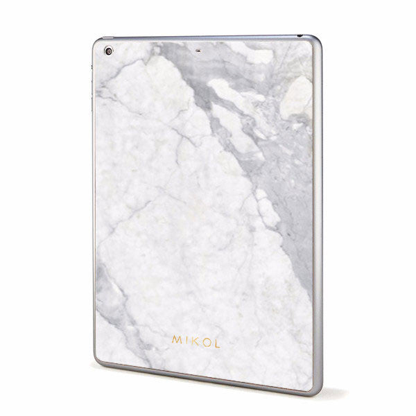 Carrara White Marble iPad Cover (White Border) - MIKOL 