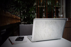 Carrara White Marble MacBook Cover - MIKOL 