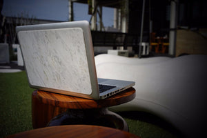 Carrara White Marble MacBook Cover - MIKOL 