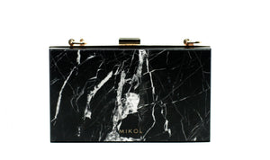 Mish Nero Marquina Marble Clutch (Available Now!) - MIKOL 