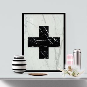 Real Marble Cross Art Piece - MIKOL 
