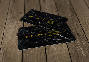 Nero Marquina Marble Business Cards - MIKOL 
