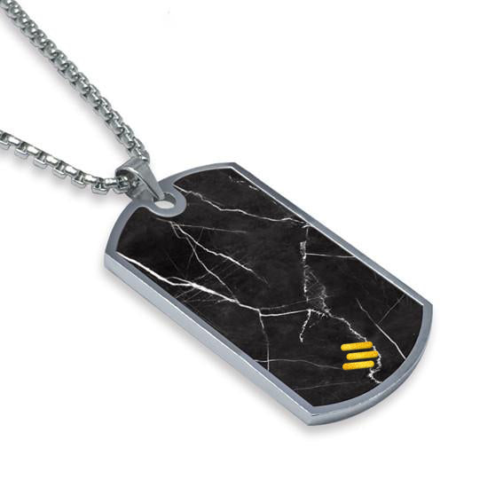 Nero Marquina Marble Dog Tag - MIKOL 