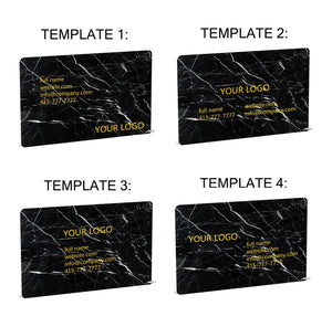 Nero Marquina Marble Business Cards - MIKOL 