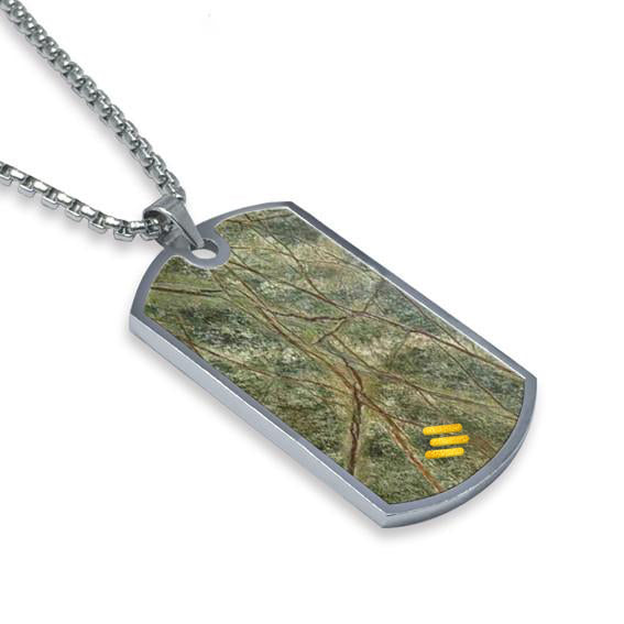 Rainforest Green Marble Dog Tag - MIKOL 