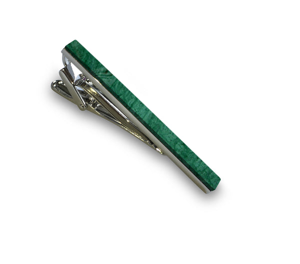 Emerald Green Marble Tie Bar - MIKOL 